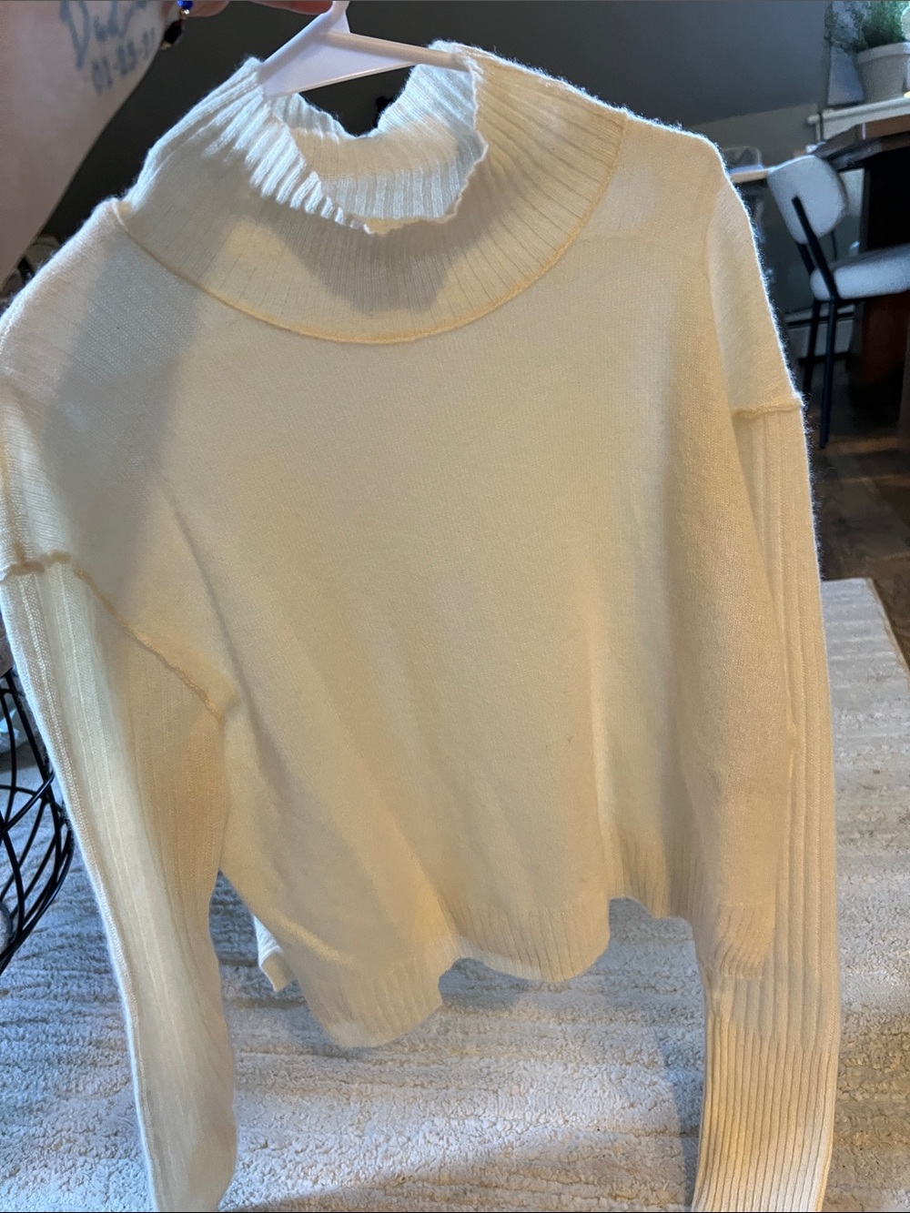 Free People Soft Cream Turtleneck Sweater